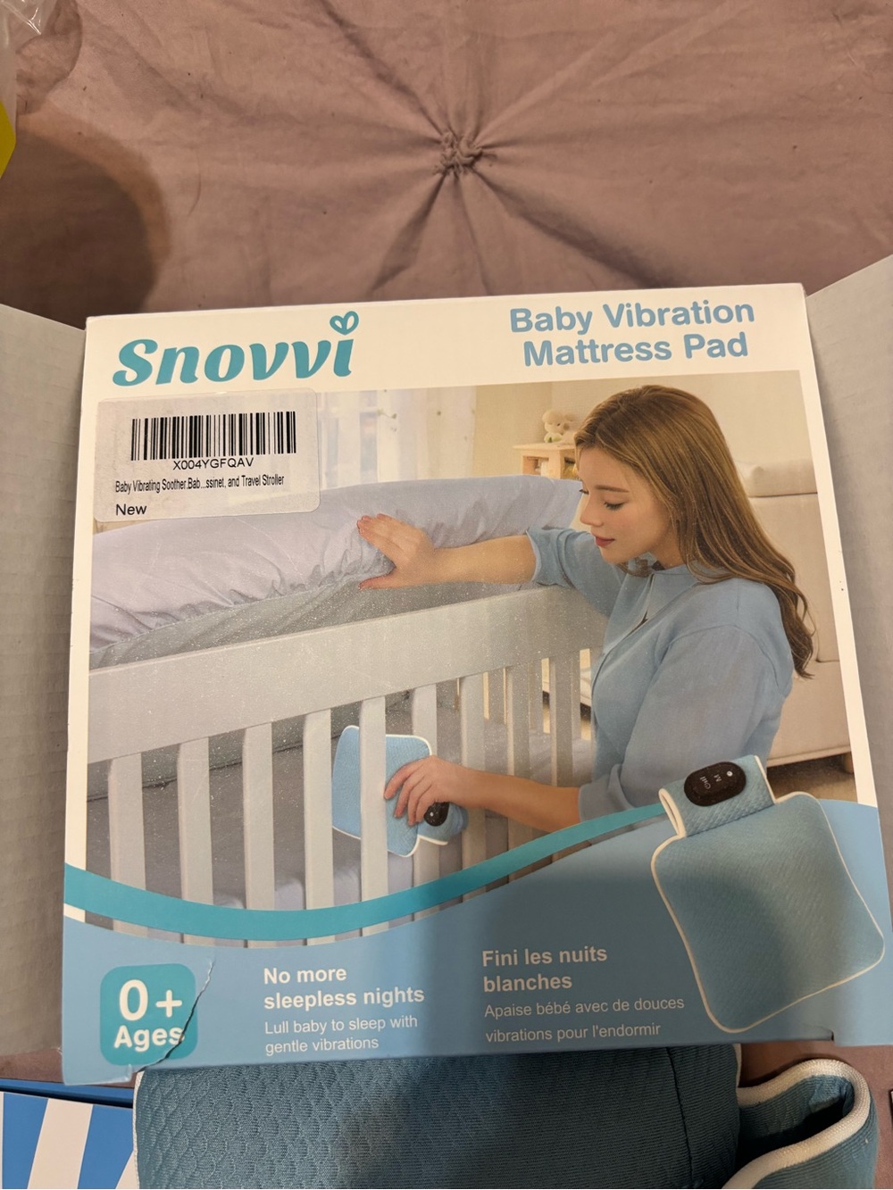 Baby Vibration Mattress Pad - Light Blue